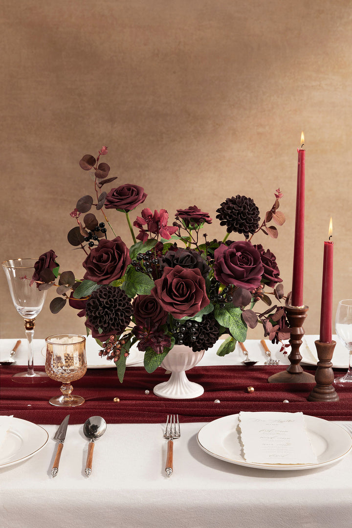 DIY Supporting Flower Boxes in Burgundy & Black Baccara - Image 2