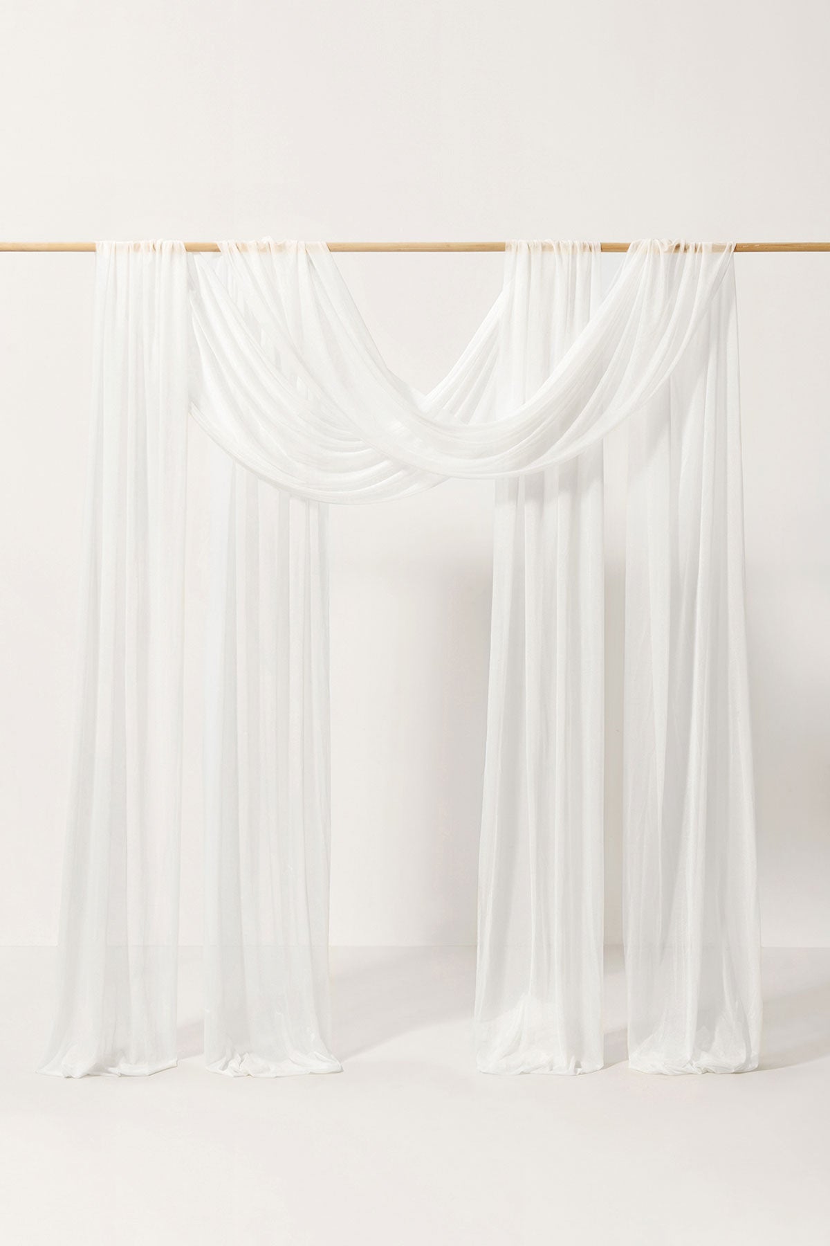 2 Panels Sheer Wedding Arch Draping 30" w x 32ft