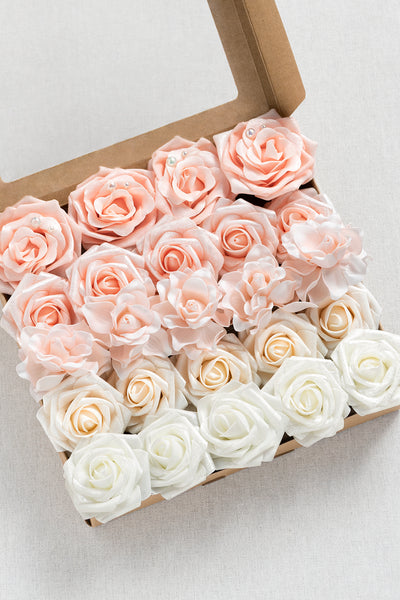DIY Supporting Flower Boxes in Glowing Blush & Pearl
