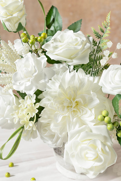 Natural White & Ivory Designer Flower Boxes