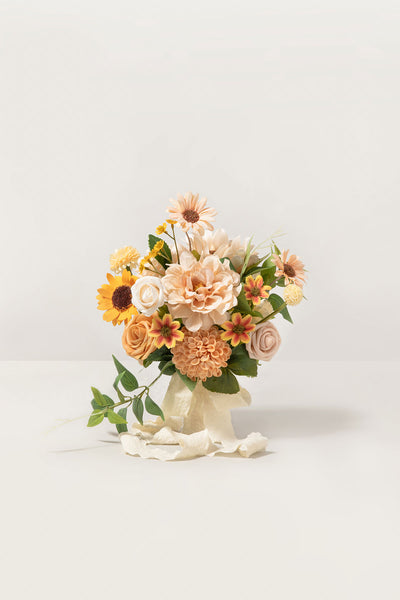Round Bridesmaid Bouquets in Sunflower & Peach | Clearance