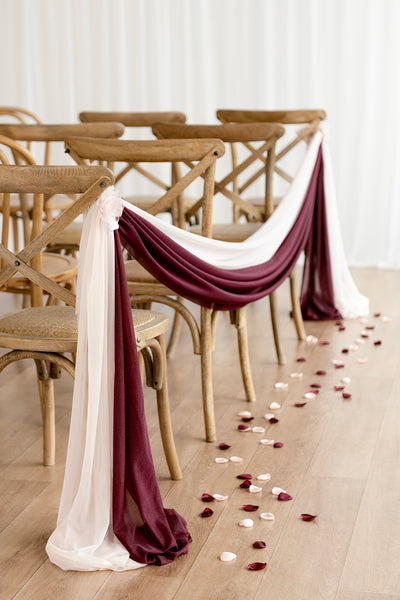Sheer Aisle Swags for Church Wedding - 8 Colors