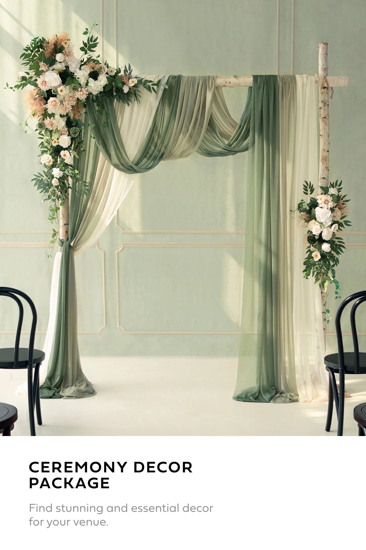 Pre-Arranged Wedding Flower Packages in Emerald & Tawny Beige