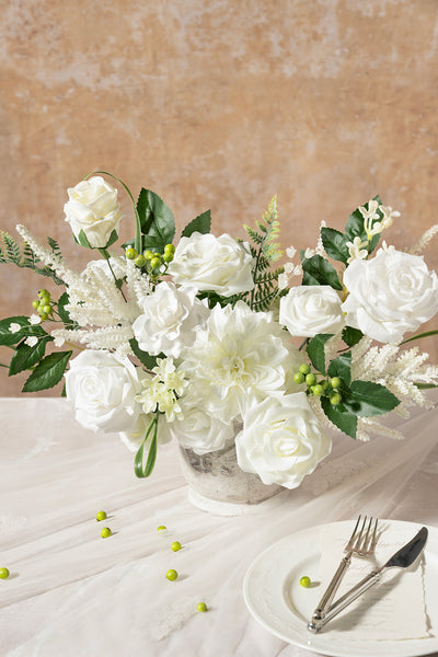 Natural White & Ivory Designer Flower Boxes