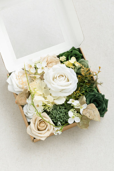 Natural White & Ivory Designer Flower Boxes