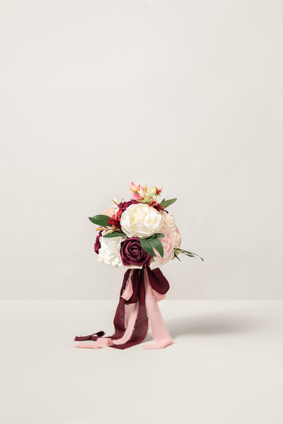 Bridesmaid Bouquet in Romantic Marsala