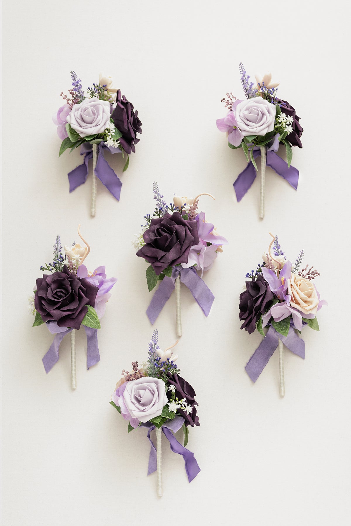 Mini Ready-to-Use Flower Centerpiece Set in French Lavender & Plum
