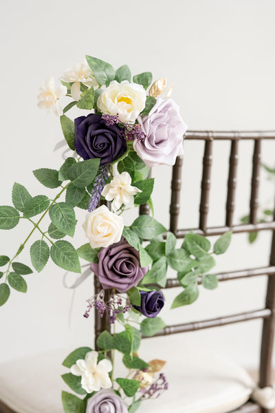 Wedding Hanging Chair Back Decoration in Lilac & Gold