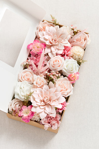 DIY Designer Flower Boxes in Blush & Cream