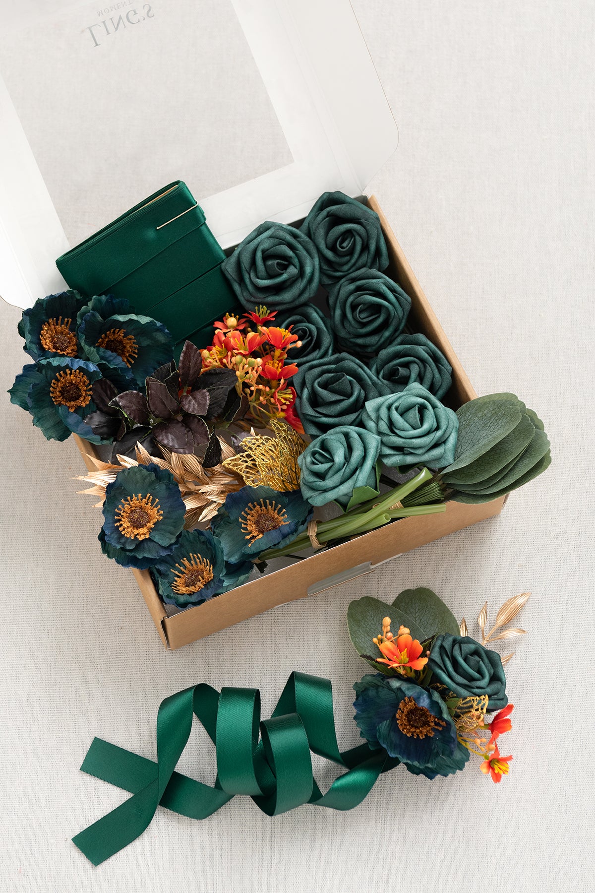 Moody Teal Designer Flower Boxes
