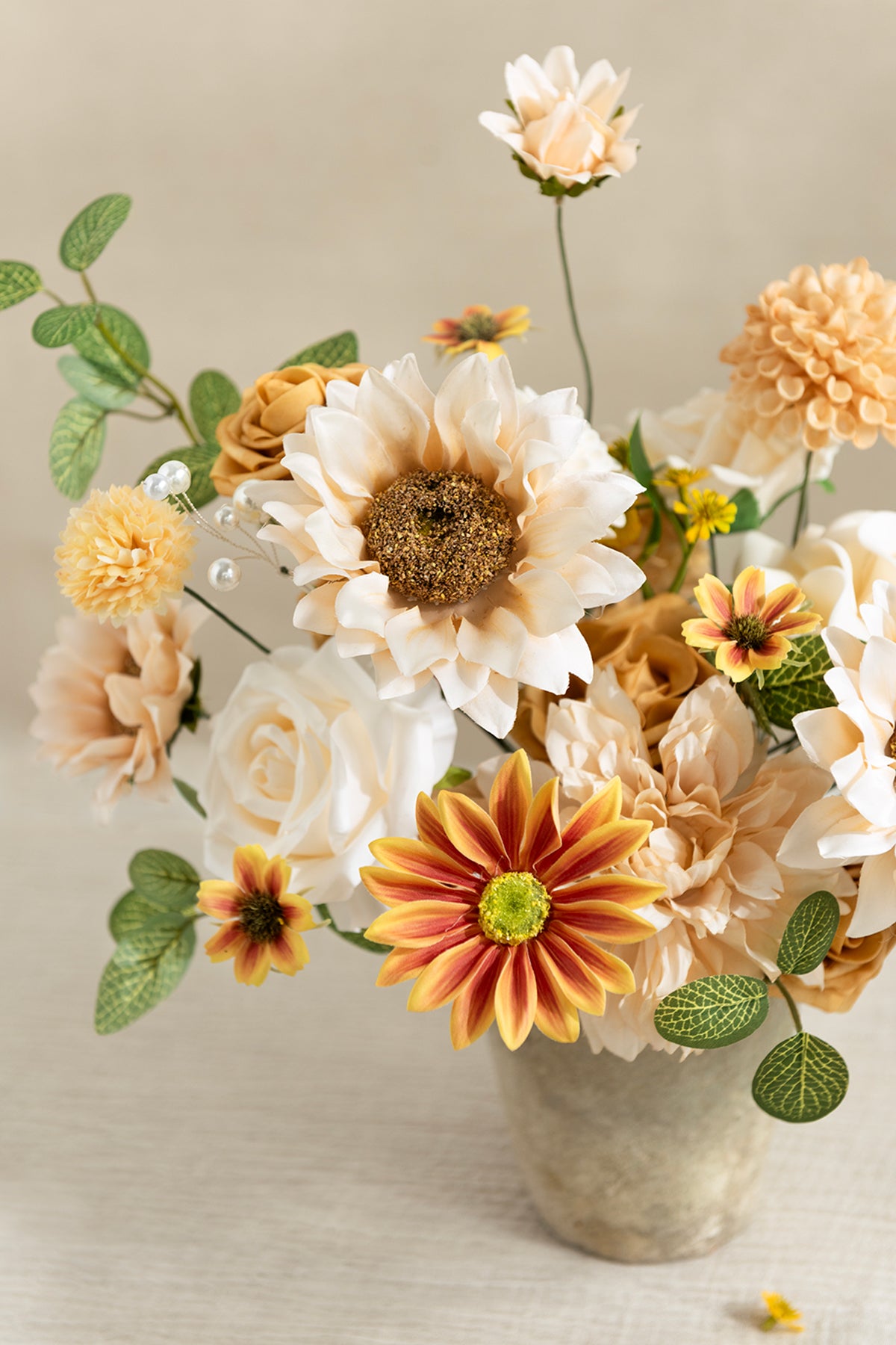 DIY Designer Flower Boxes in Sunflower & Peach