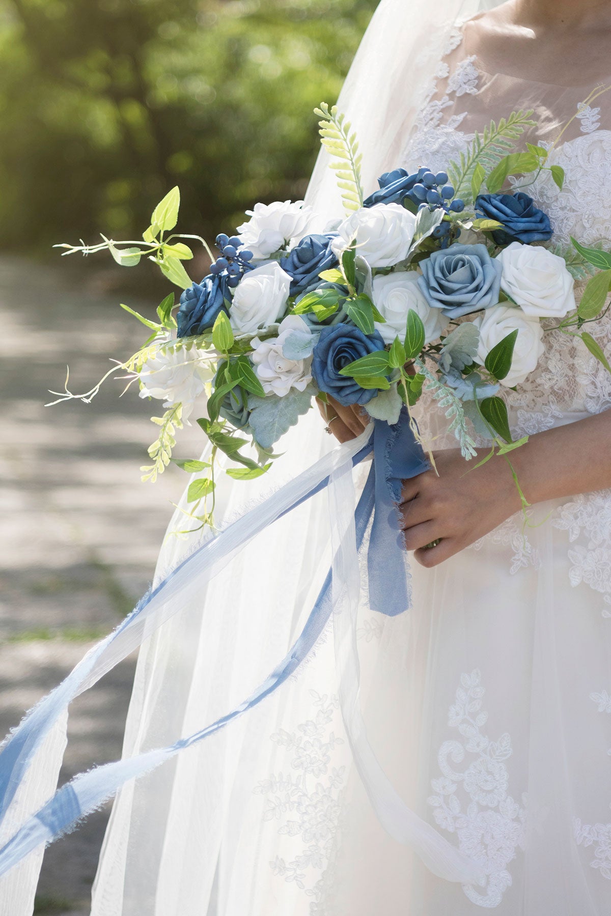 DIY Designer Flower Boxes in Dusty Blue & Navy