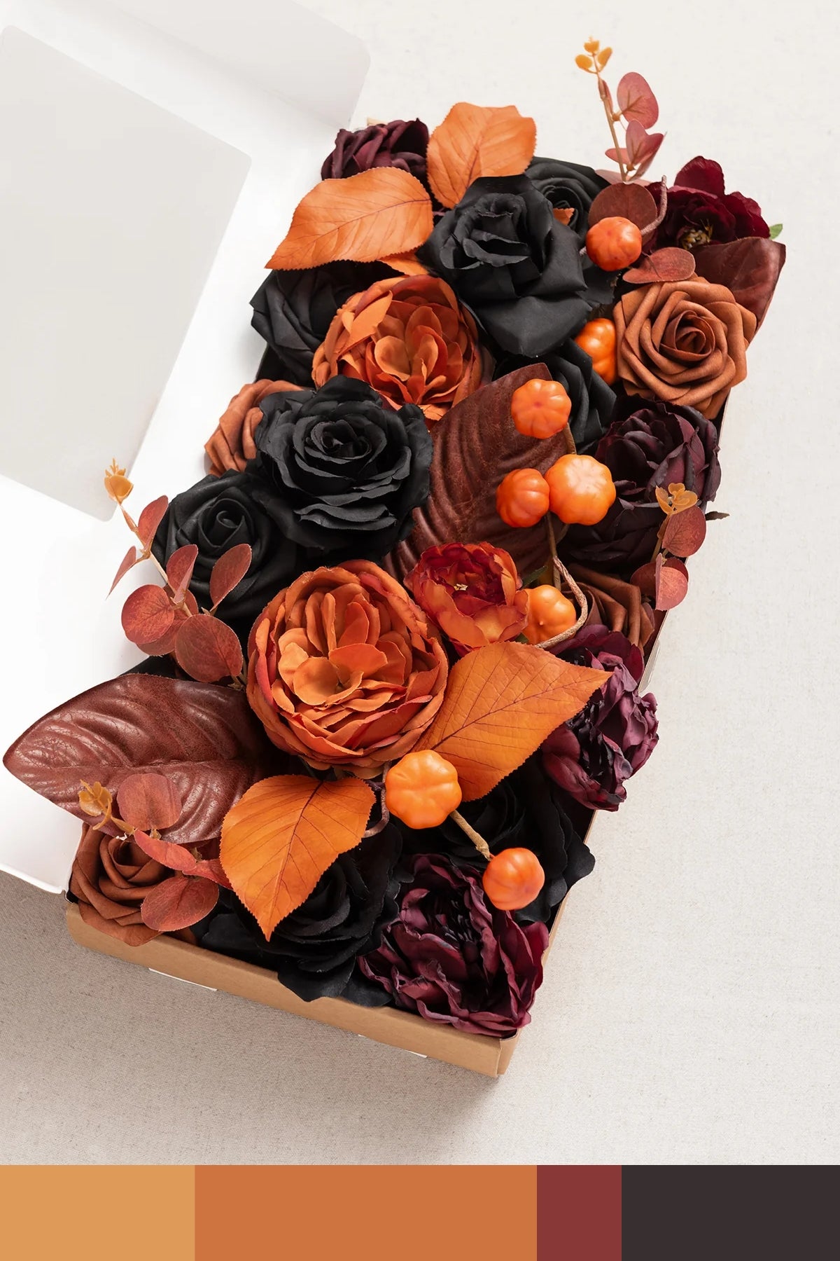 DIY Designer Flower Boxes in Black & Pumpkin Orange