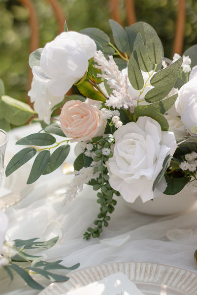 DIY Designer Flower Boxes in White & Sage