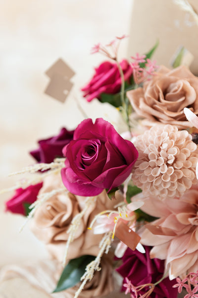 DIY Designer Flower Boxes in Valentine Magenta