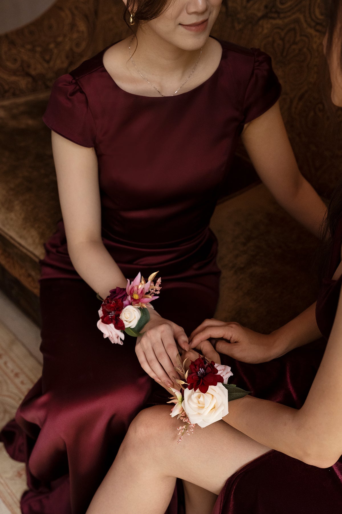 Pre-Arranged Bridal Flower Packages in Romantic Marsala