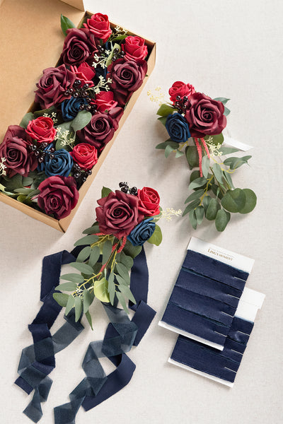 Aisle & Chair Decor in Burgundy & Navy