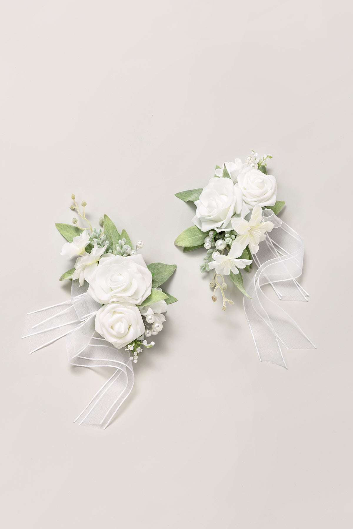 Shoulder Corsages in White