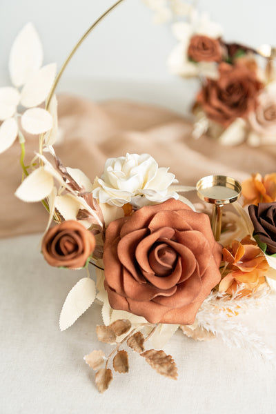 Wreath Hoop Centerpiece Set in Rust & Sepia | Clearance