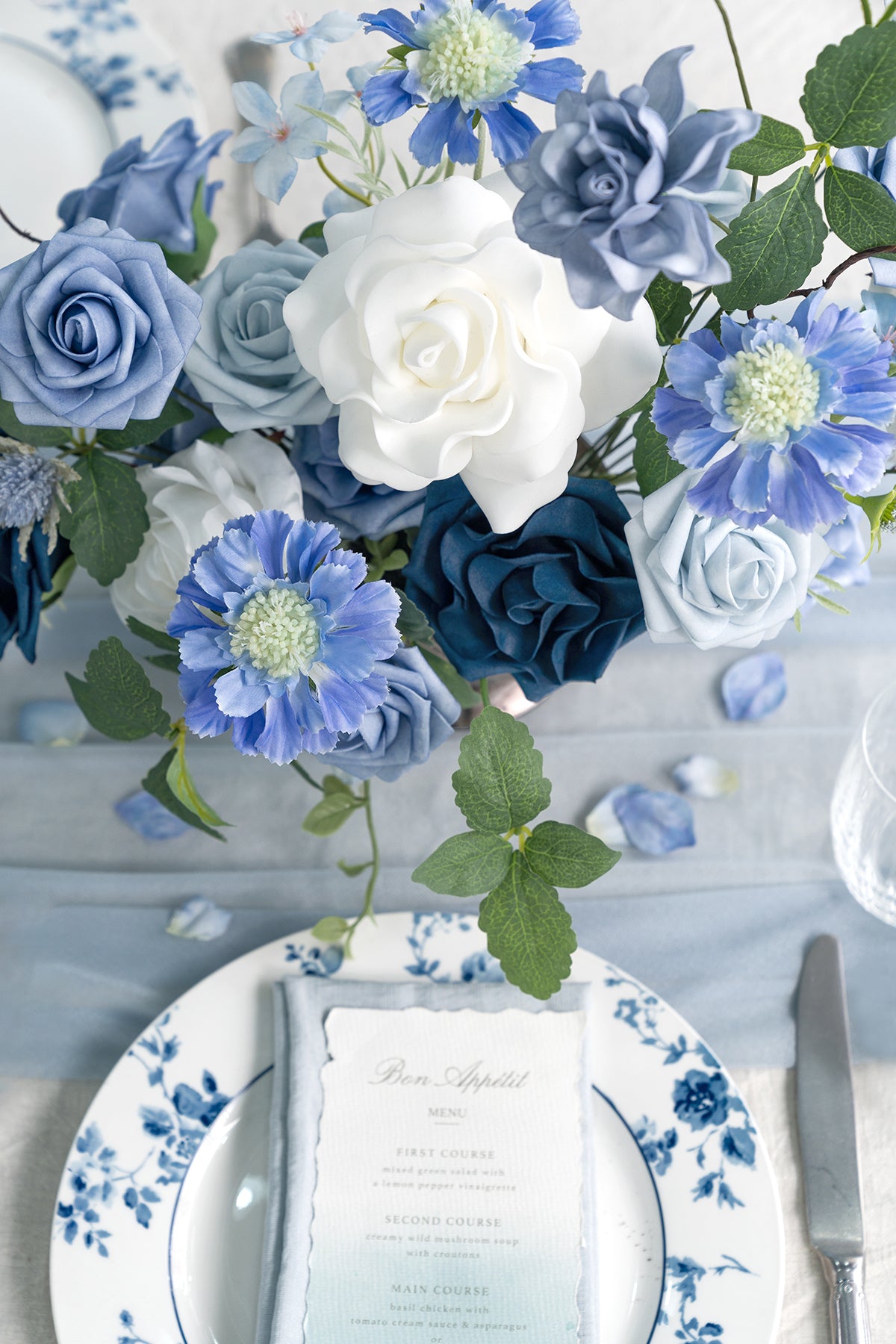 DIY Designer Flower Box in Timeless French Blue & White
