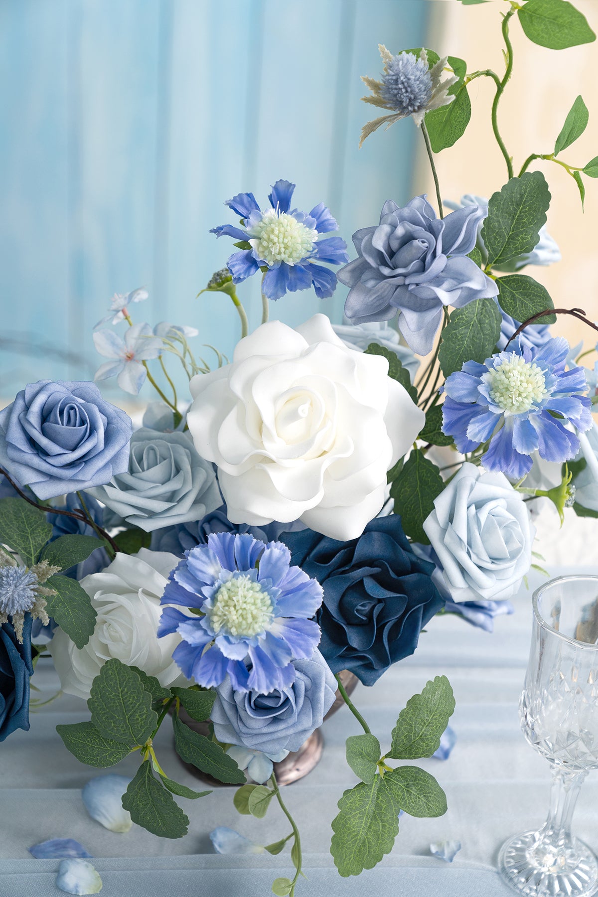 DIY Designer Flower Box in Timeless French Blue & White