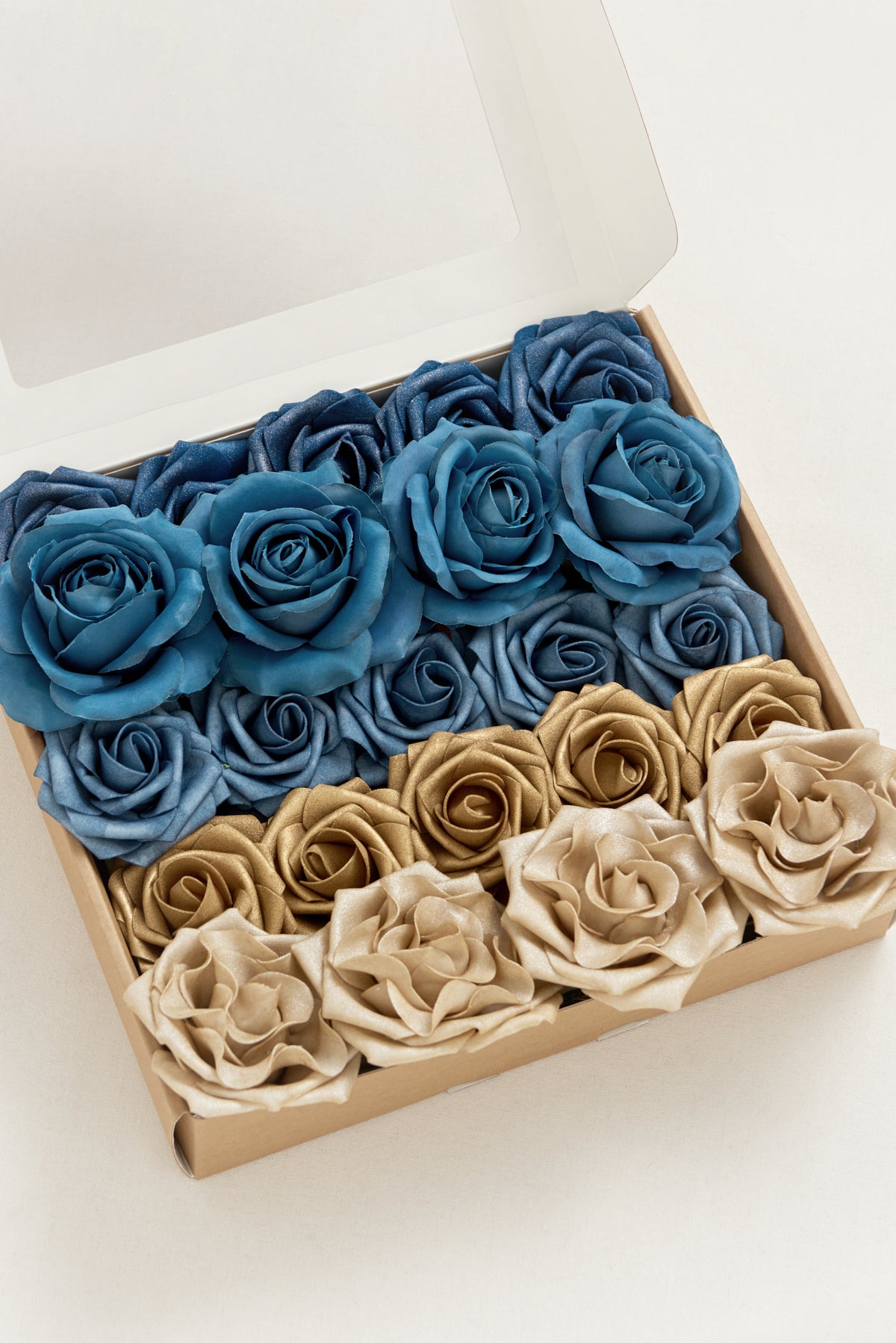 DIY Supporting Flower Boxes in Stately Navy & Gold