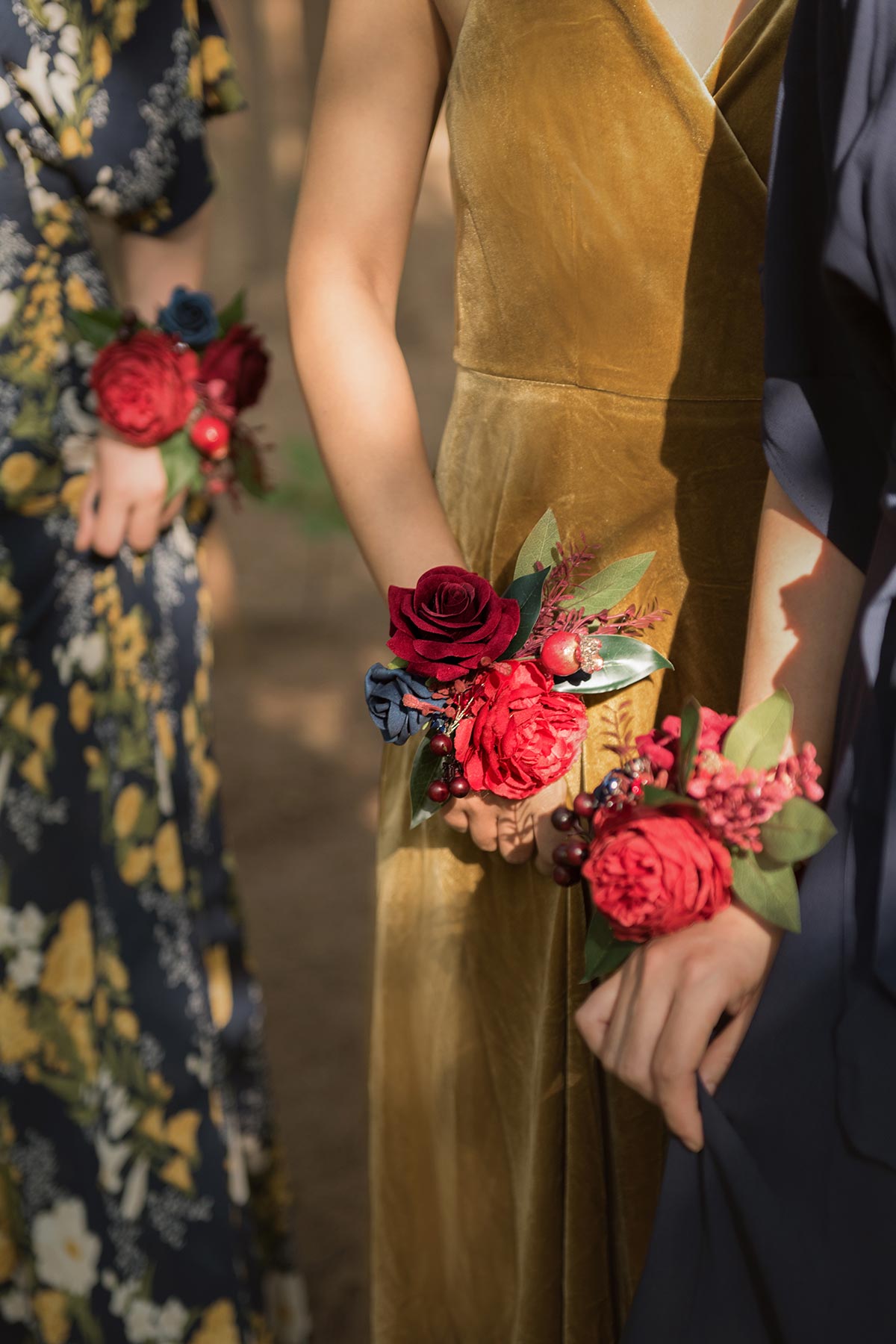 Pre-Arranged Wedding Flower Packages in Burgundy & Navy