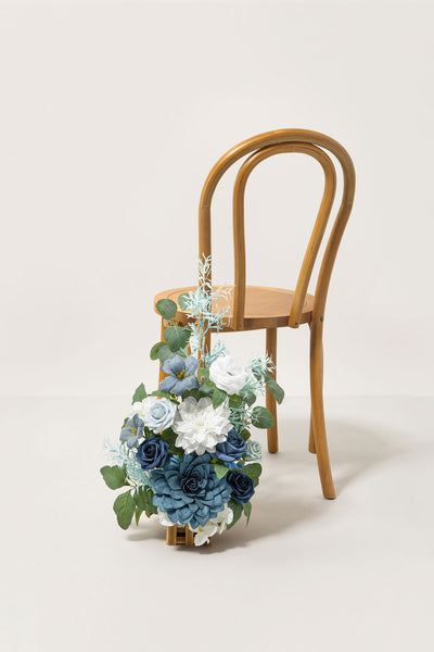 Wedding Aisle Runner Flower Arrangement in Dusty Blue & Navy | Clearance