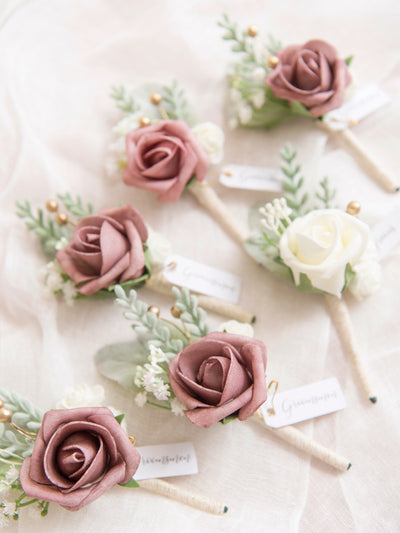 Pre-Arranged Wedding Flower Packages in Dusty Rose & Cream