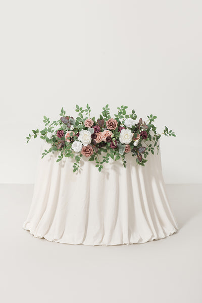 Head Table Floral Swags in Dusty Rose & Mauve