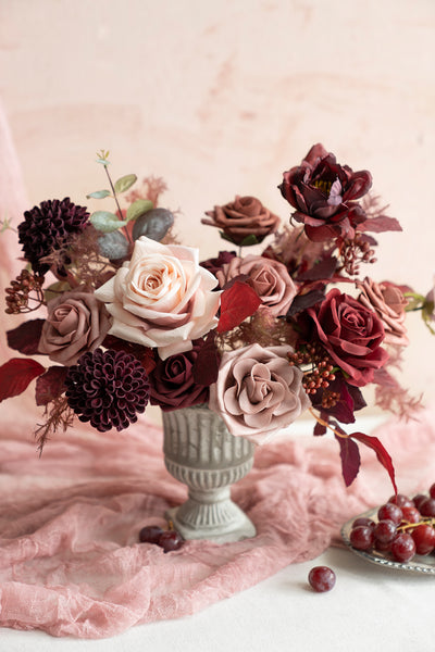 Burgundy & Marsala Designer Flower Boxes