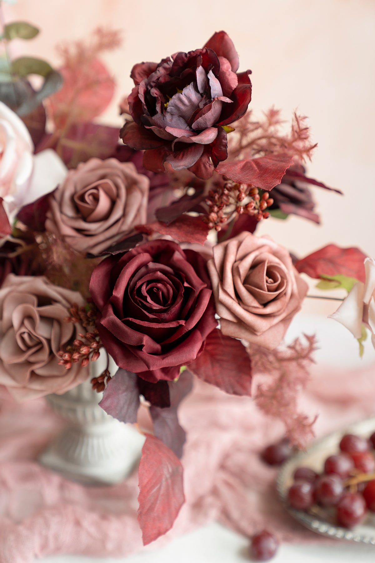 Burgundy & Marsala Designer Flower Boxes