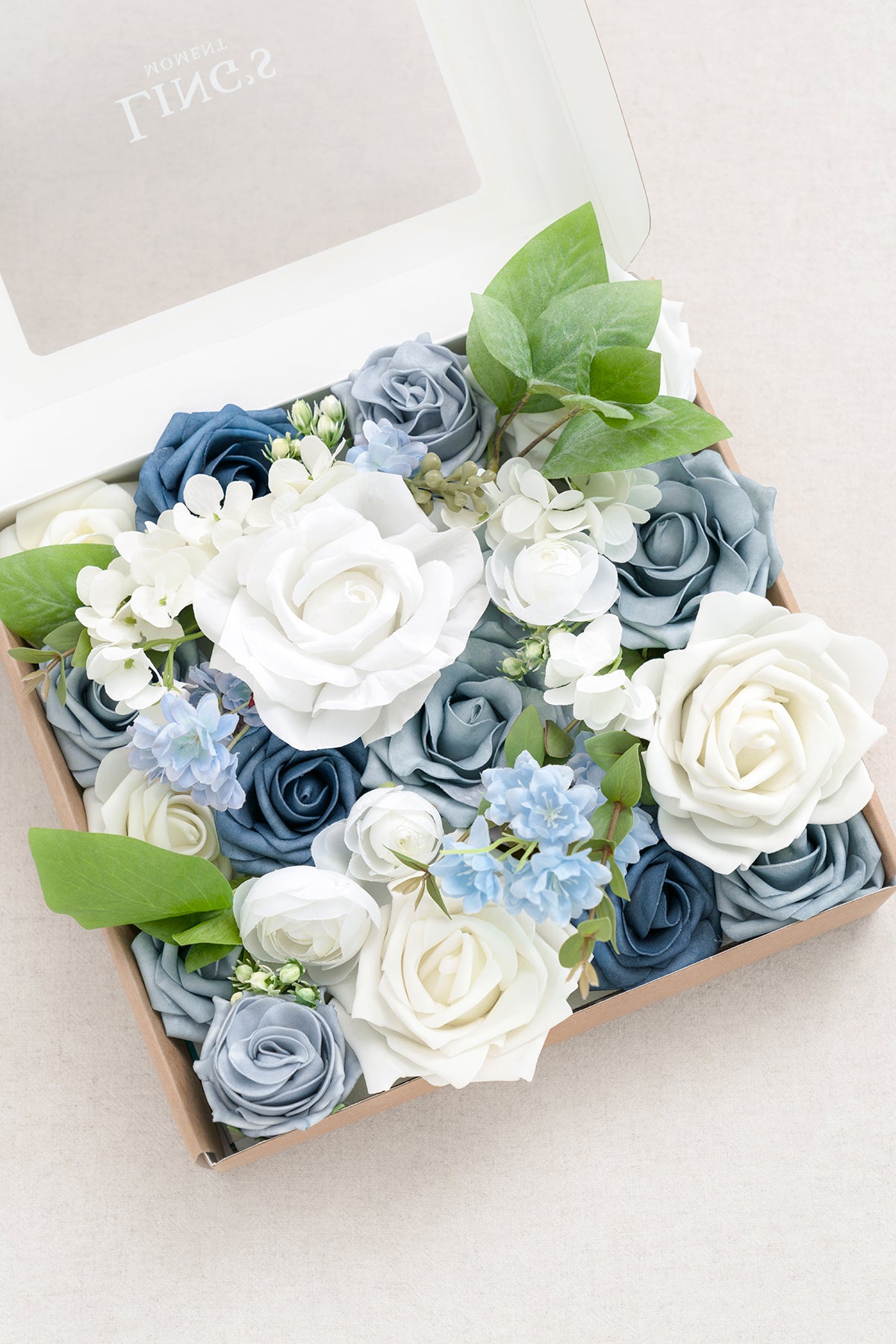 DIY Designer Flower Boxes in Dusty Blue & Navy