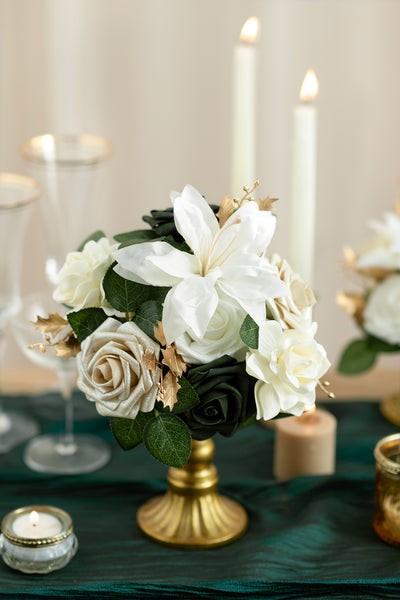 DIY Supporting Flower Boxes in Champagne Christmas