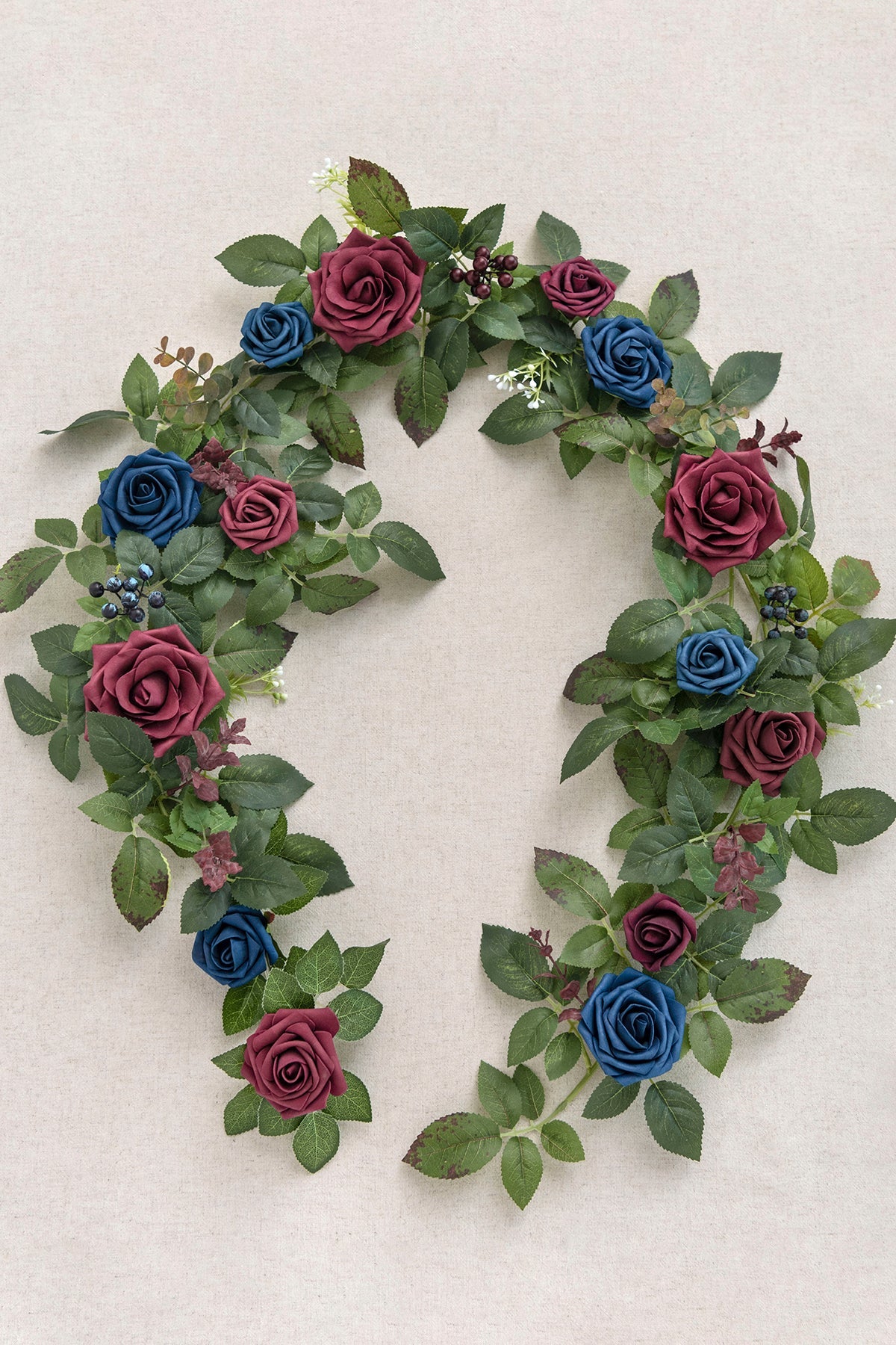 5ft Flower Garland in Burgundy & Navy | Clearance