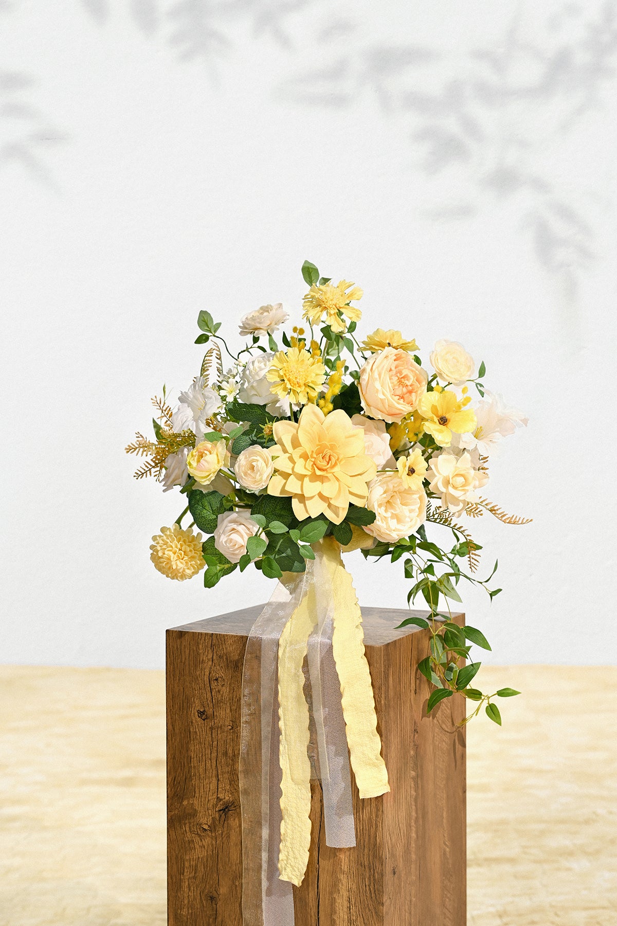Medium Free-Form Bridal Bouquet in Lemonade Yellow