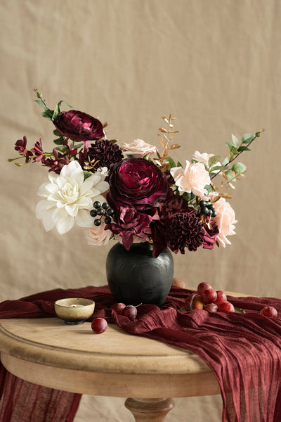 Burgundy & Marsala Designer Flower Boxes