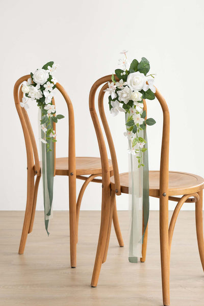 Aisle & Chair Decor in White & Sage
