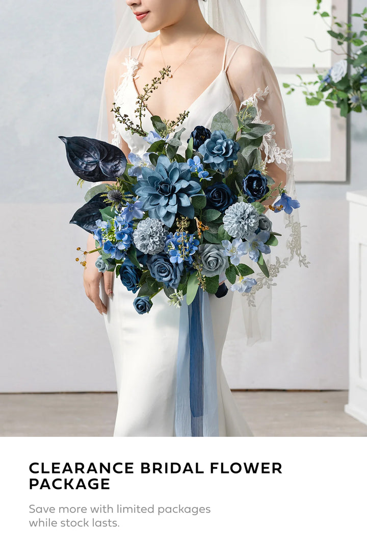 Flash Sale | Clearance Bridal Flower Package in Noble Navy Blue