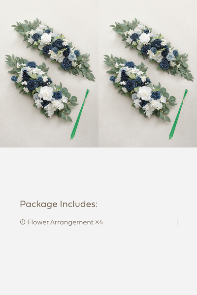 Flower Arrangements for Arch Decor in Dusty Blue & Navy| Clearance