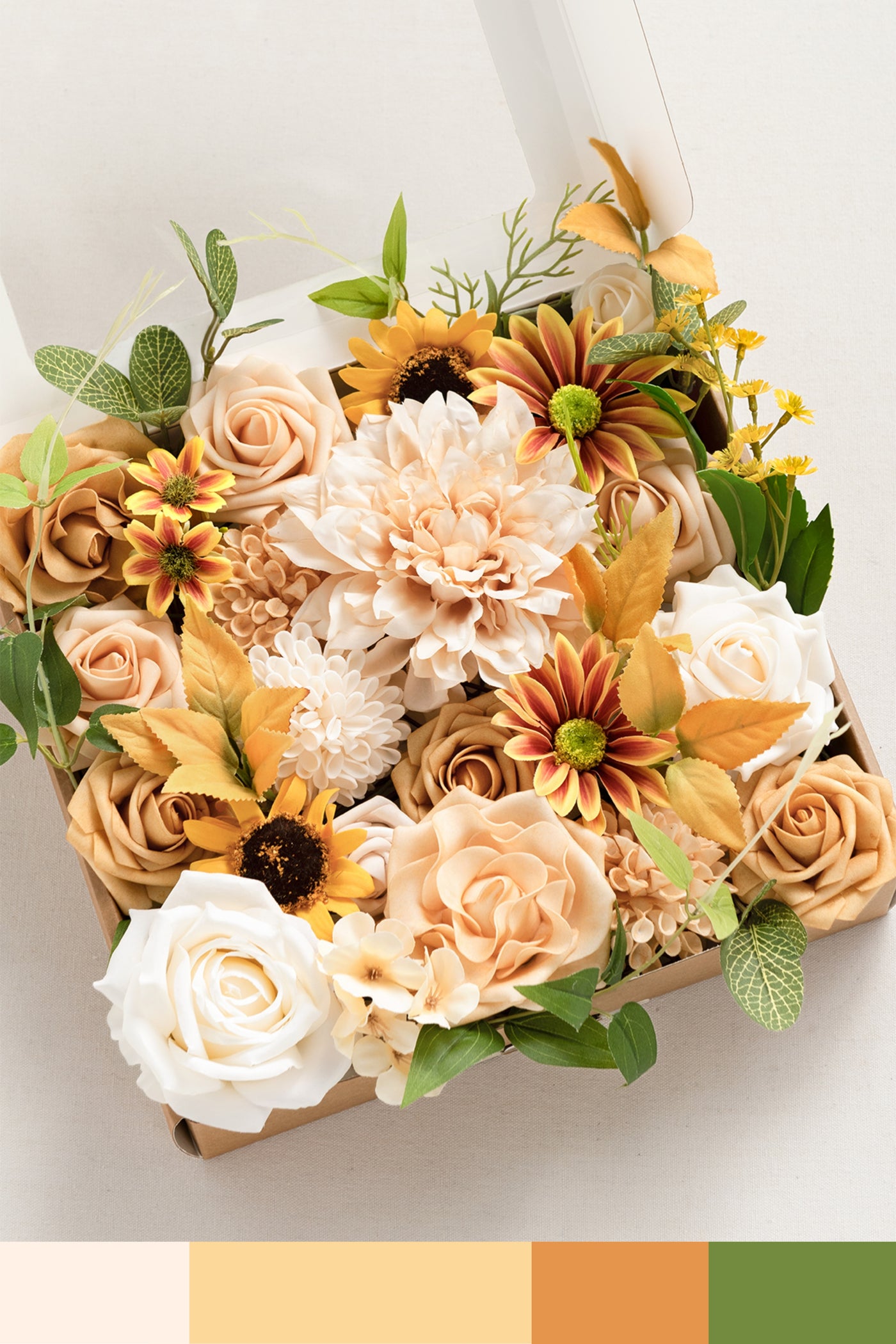 DIY Designer Flower Boxes in Sunflower & Peach