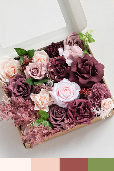 DIY Designer Flower Boxes in Vintage Rose & Blush