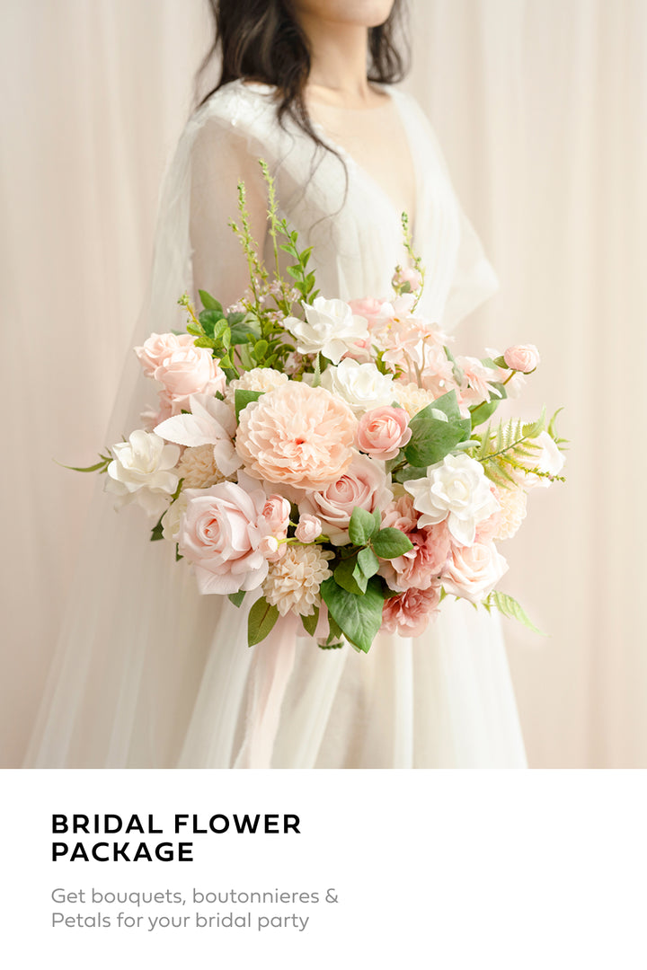 Pre-Arranged Wedding Flower Packages in Blush & Cream