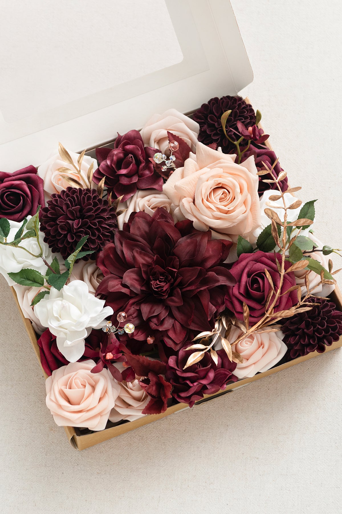 Burgundy & Marsala Designer Flower Boxes