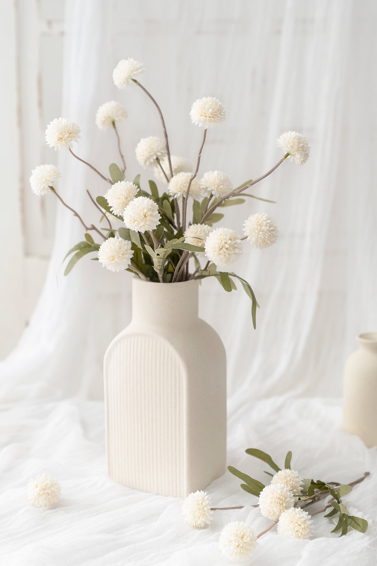 DIY Supporting Flower Boxes in White & Beige