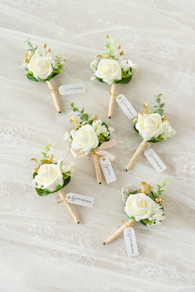 Pre-Arranged Wedding Flower Packages in White & Sage