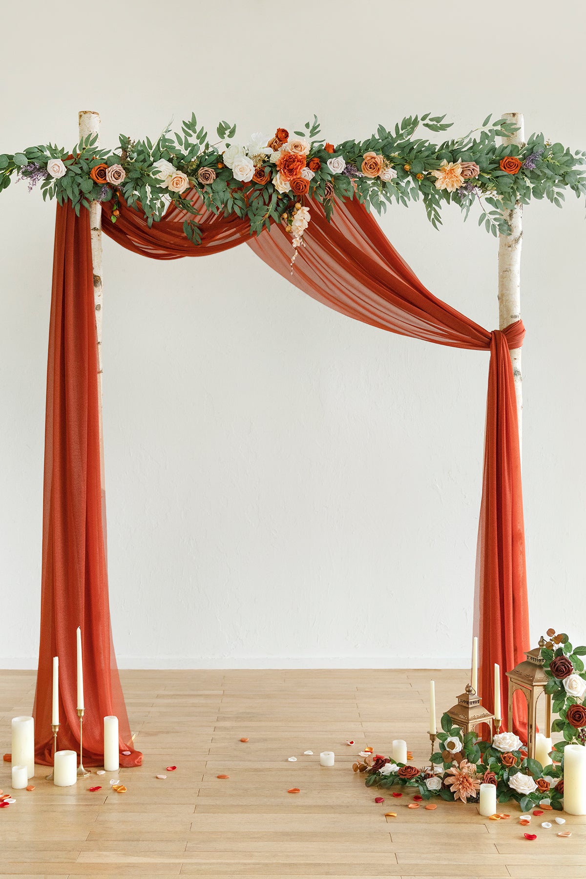 Wedding Arch Draping Fabric in Terracotta | Clearance