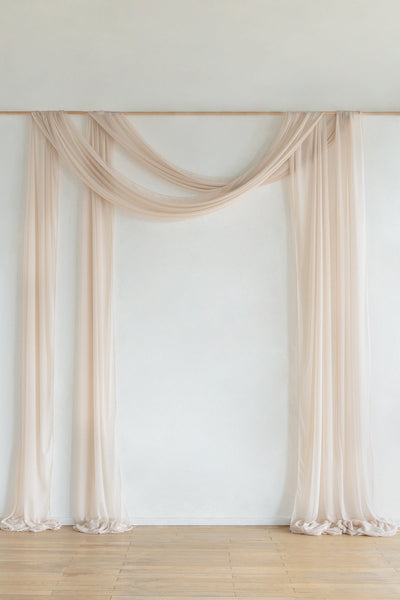 Wedding Arch Drapes in Nude