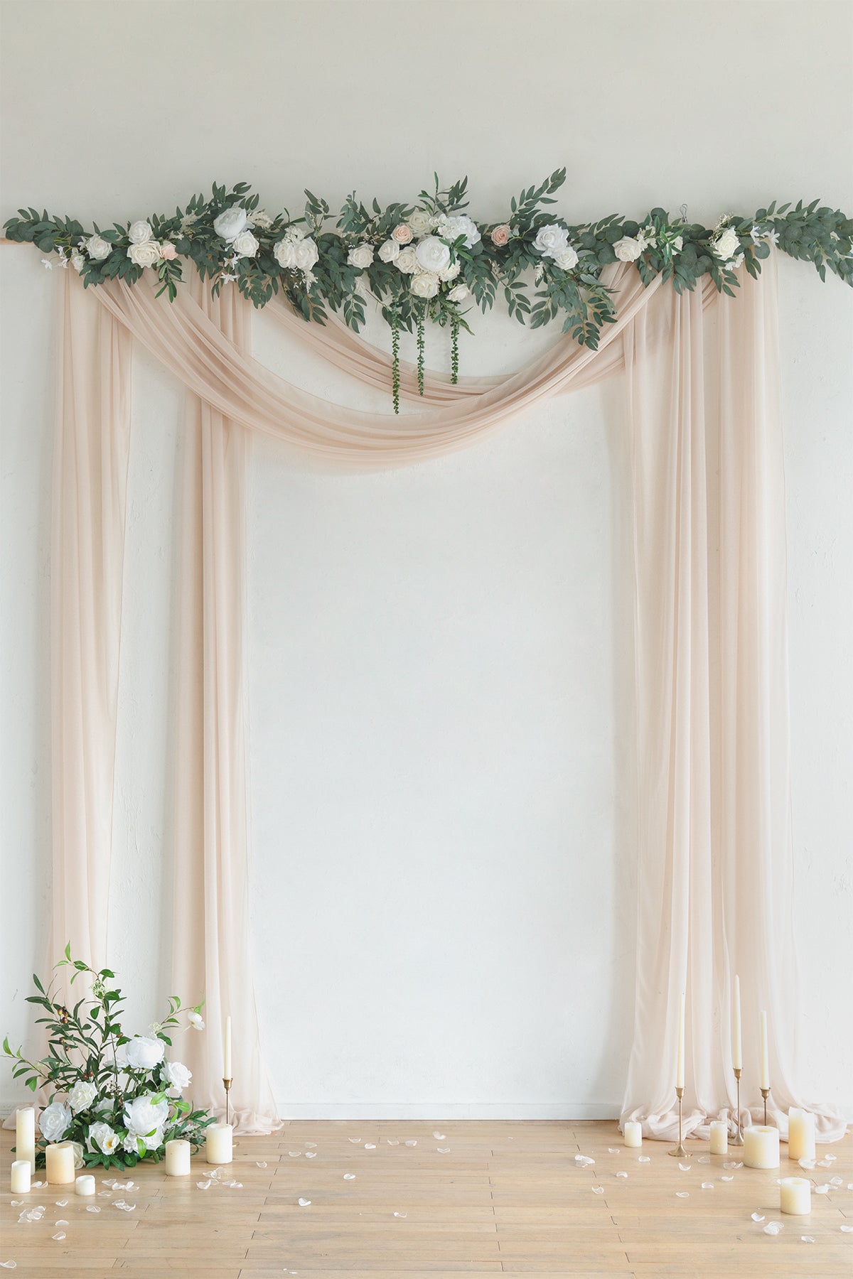 Wedding Arch Drapes in Nude