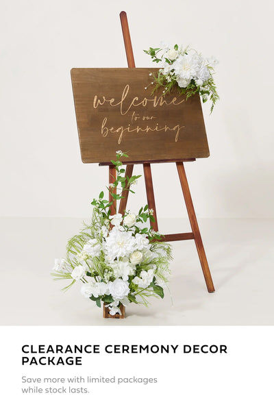 Flash Sale | Clearance Ceremony Decor Package in White & Sage
